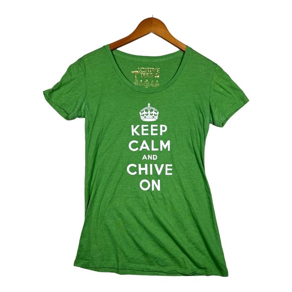 Keep Calm Chive On Tee KCCO Green & Chive Crown Shirt Bill Murray T-Shirt L - Picture 1 of 4